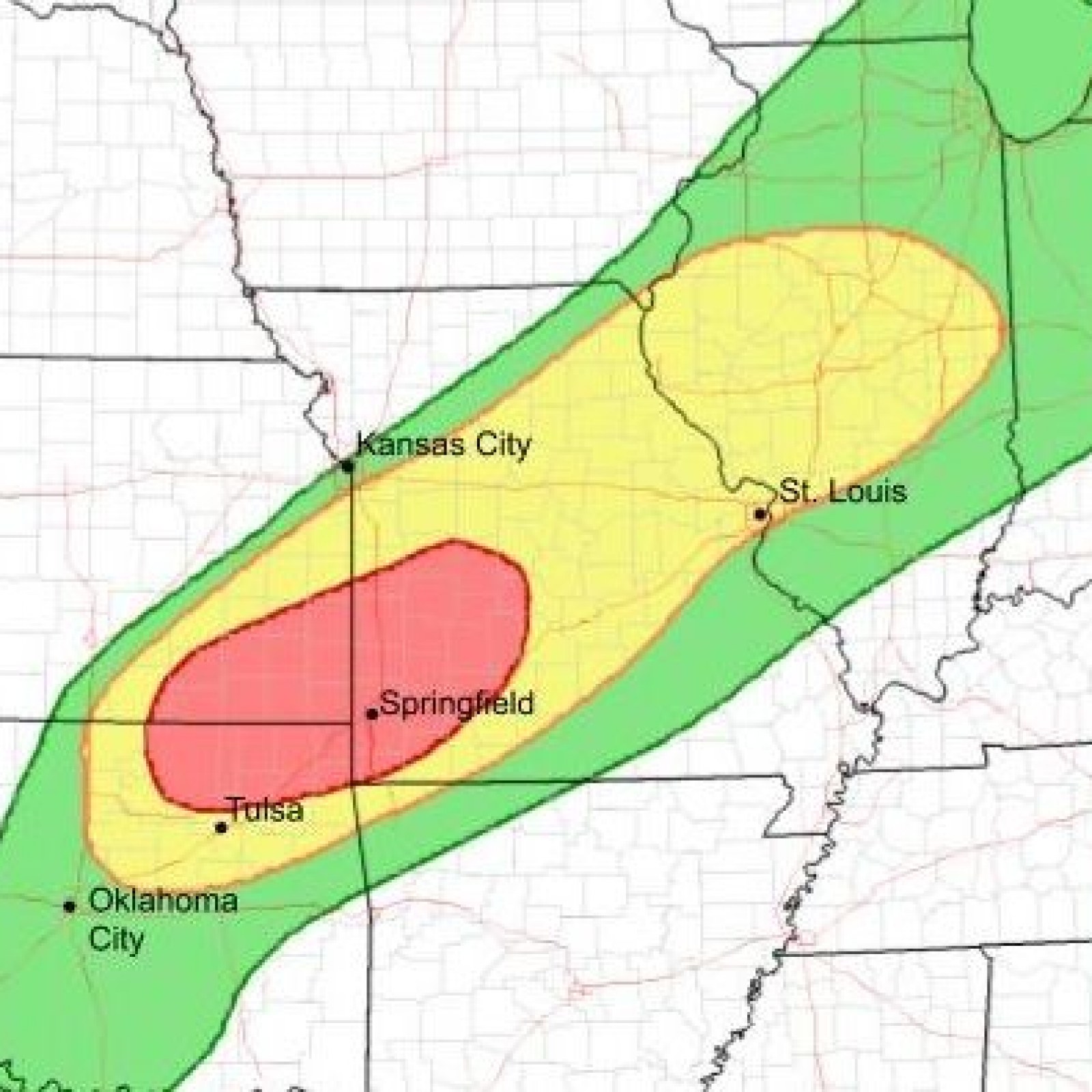 Oklahoma Missouri Kansas Tornado Flooding Maps Update Deadly