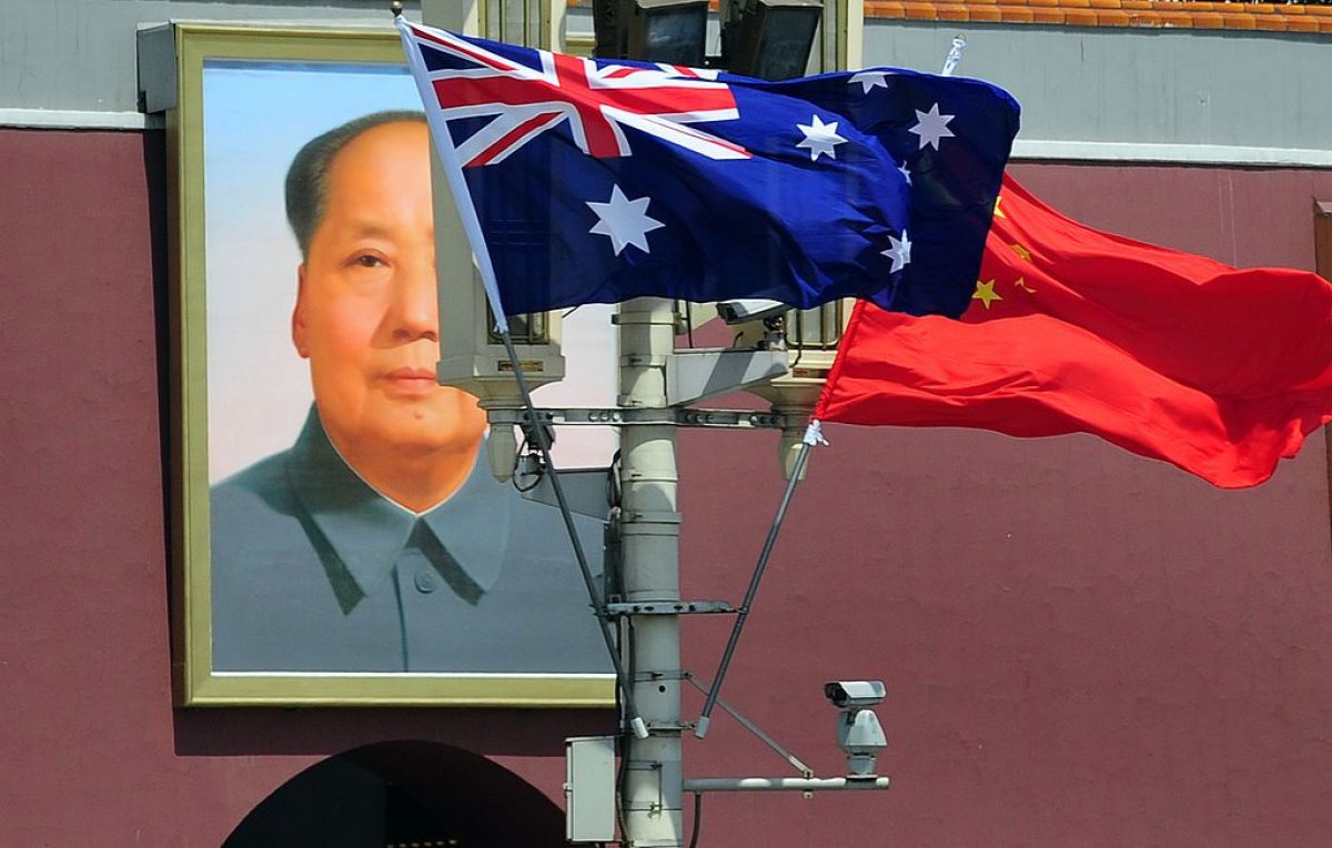 Australia China Flags Politics