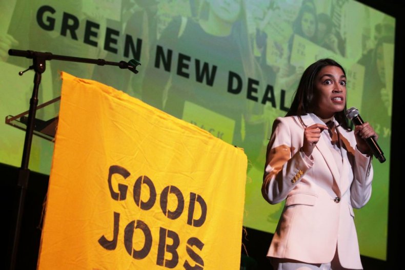 AOC, Sanders at Green New Deal Rally 
