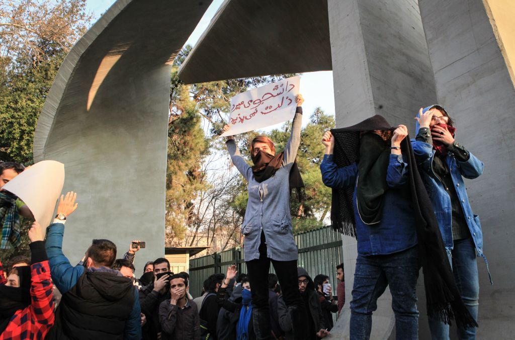 Iranian students protest