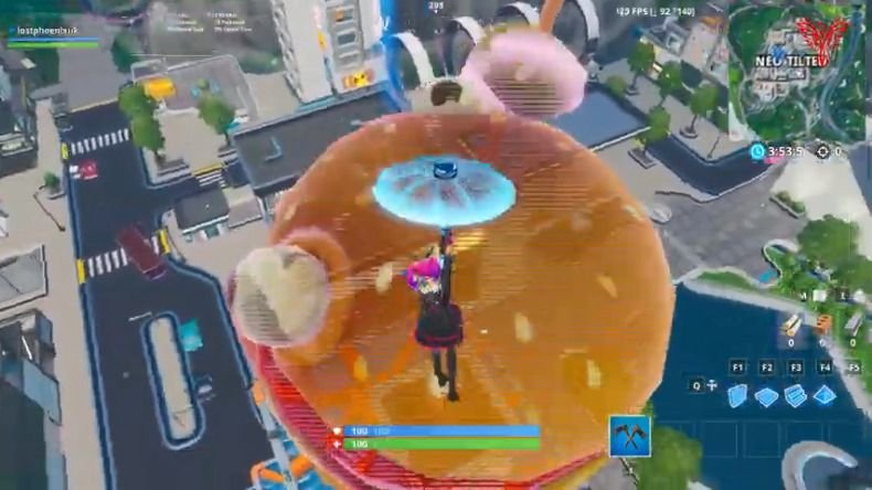fortnite holographic durrr burger head gameplay