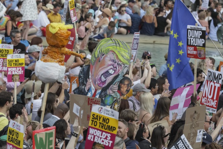 Donald Trump, UK, protests, London Donald Trump, UK, protests, London