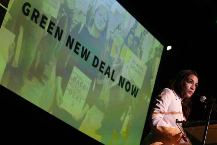 Alexandria Ocasio-Cortez speaks about Green New Deal Alexandria Ocasio-Cortez speaks about Green New Deal