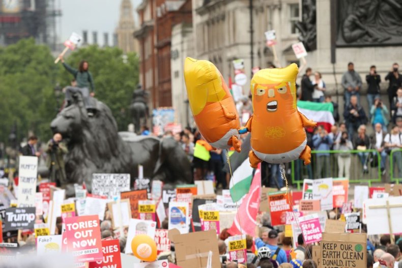 London Protests Against Trump