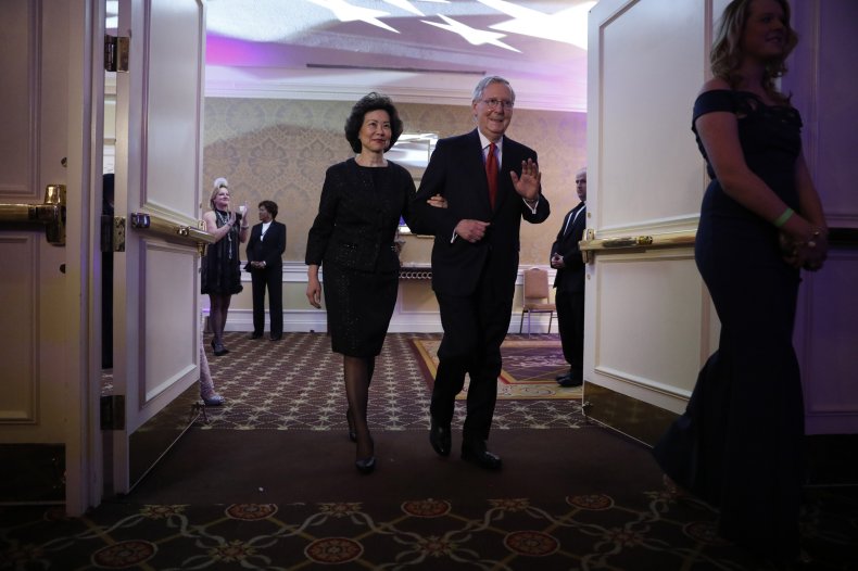 Mitch McConnell Elaine Chao blasted ethics experts Mitch McConnell Elaine Chao blasted ethics experts