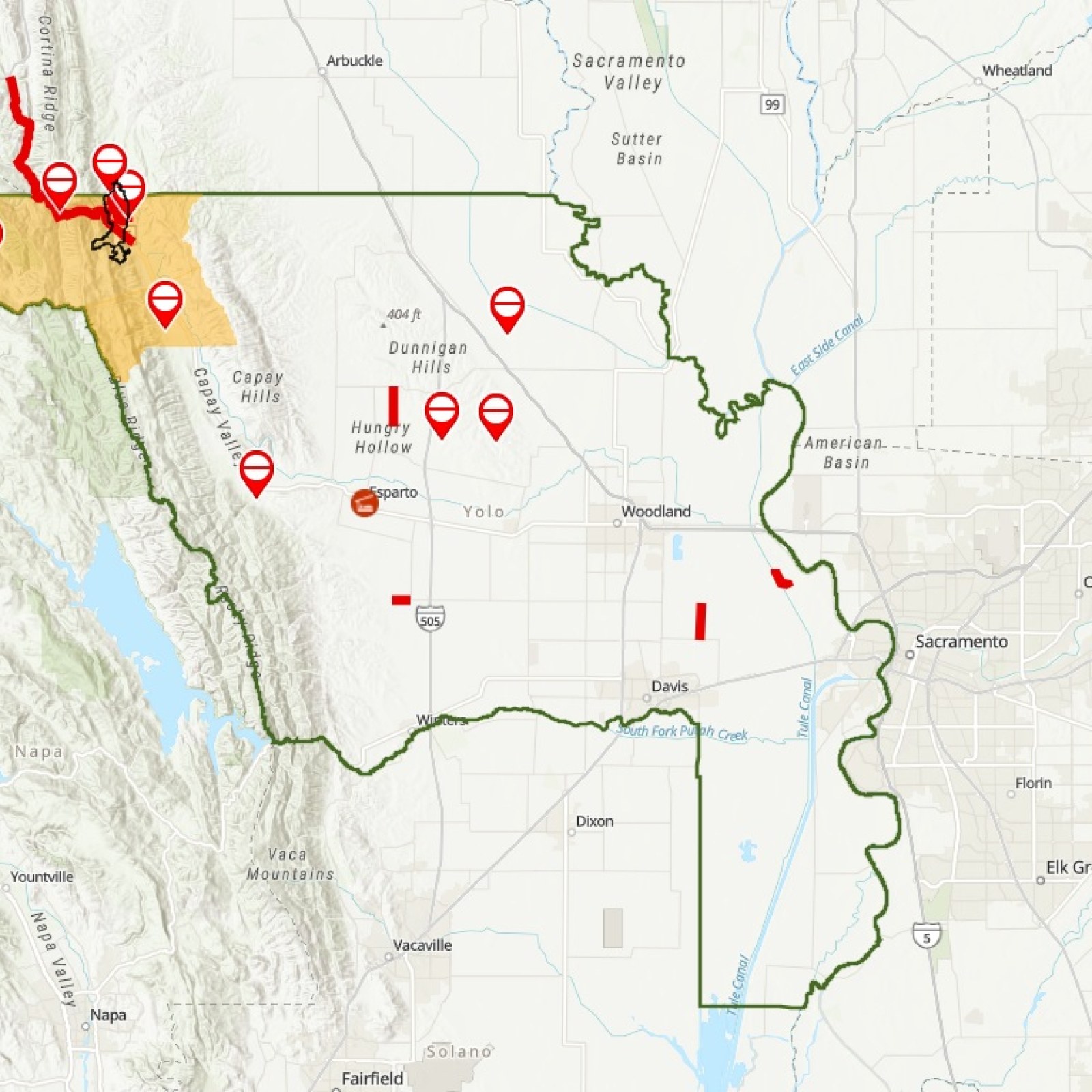Yolo County Sand Fire Map: Latest Evacuations, Road Closures as Wildfire  Sears 2,200 Acres, 50 Percent Contained