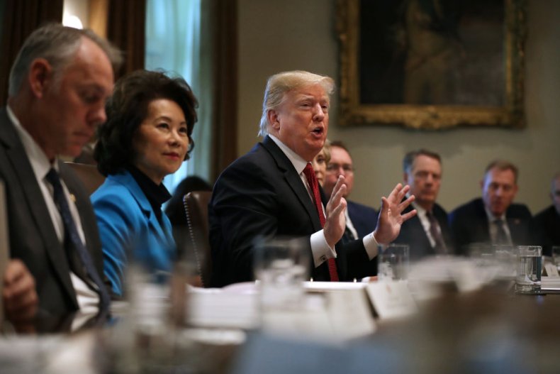 Elaine Chao and Donald Trump