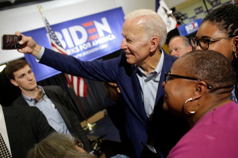 Joe Biden takes a selfie