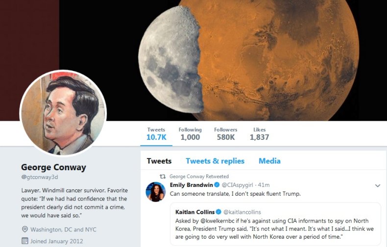 George Conway Moon Mars Twitter