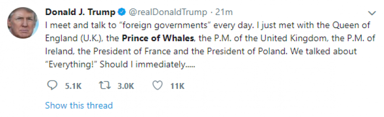 Donald Trump, Prince of Whales