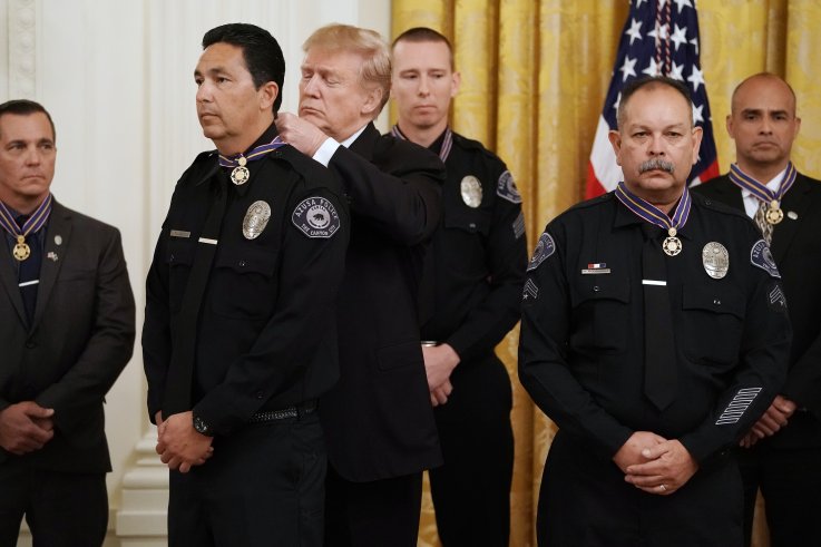 Trump with Police Trump with Police
