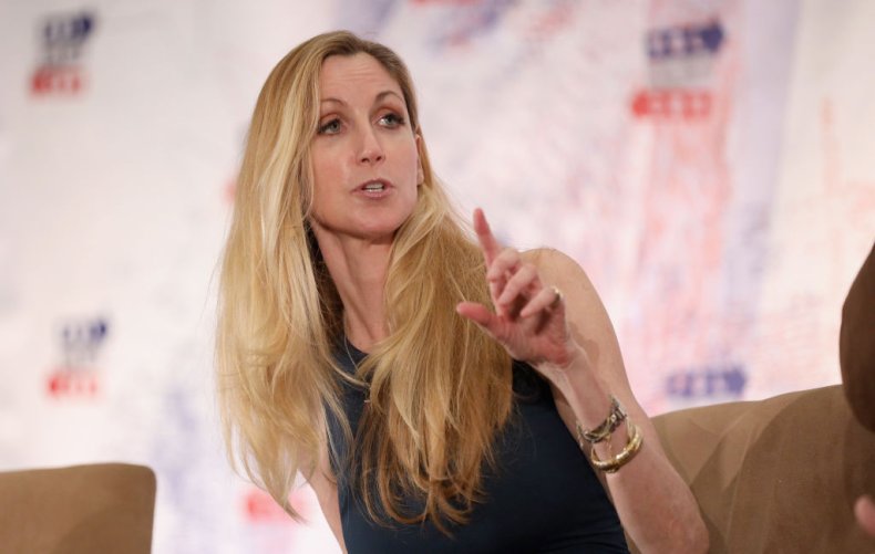 Ann Coulter speaks on stage