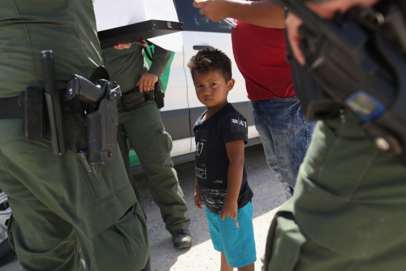 Migrant child detained