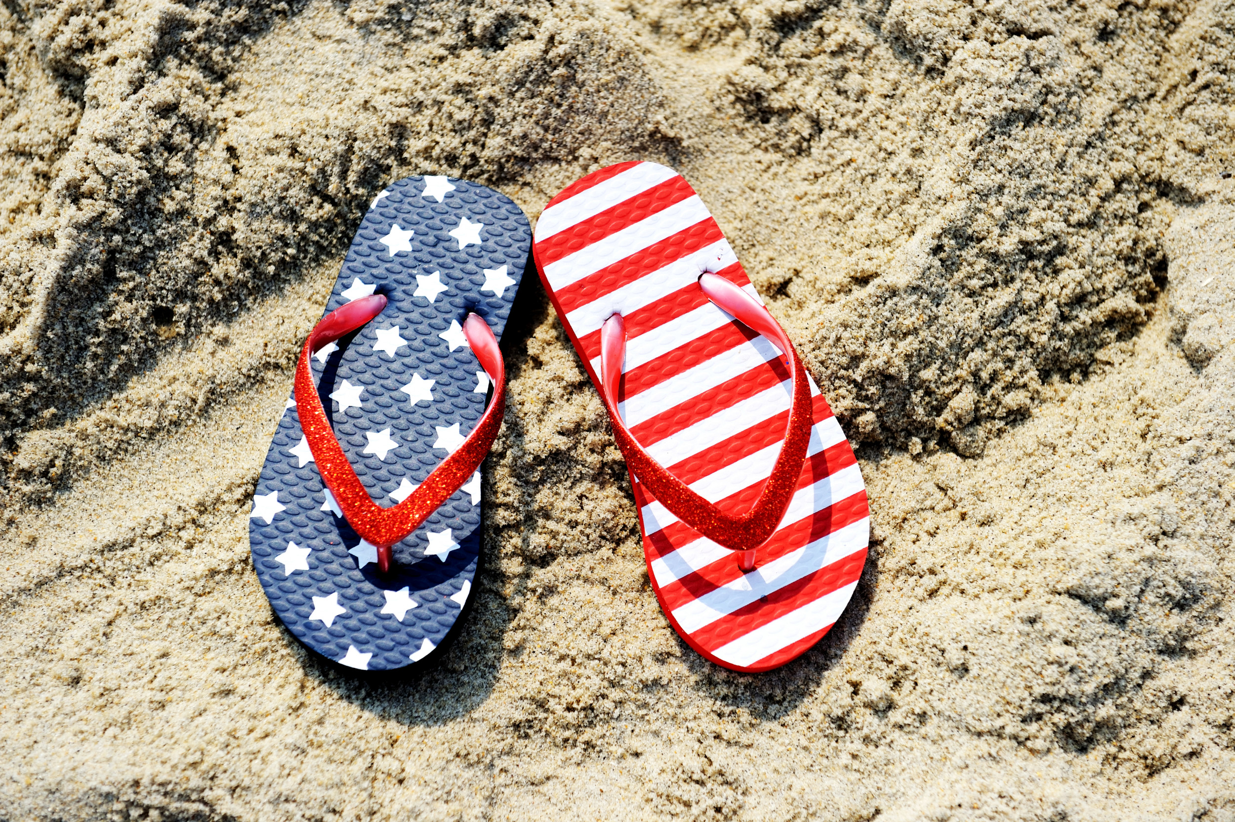 4th of july flip flops