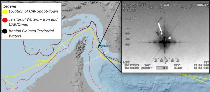 us iran drone shoot down map us iran drone shoot down map