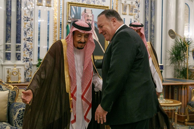 us pompeo king salman saudi