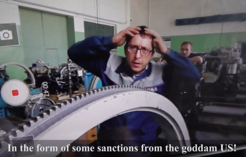 Russia sanctions US factory rap video YouTube