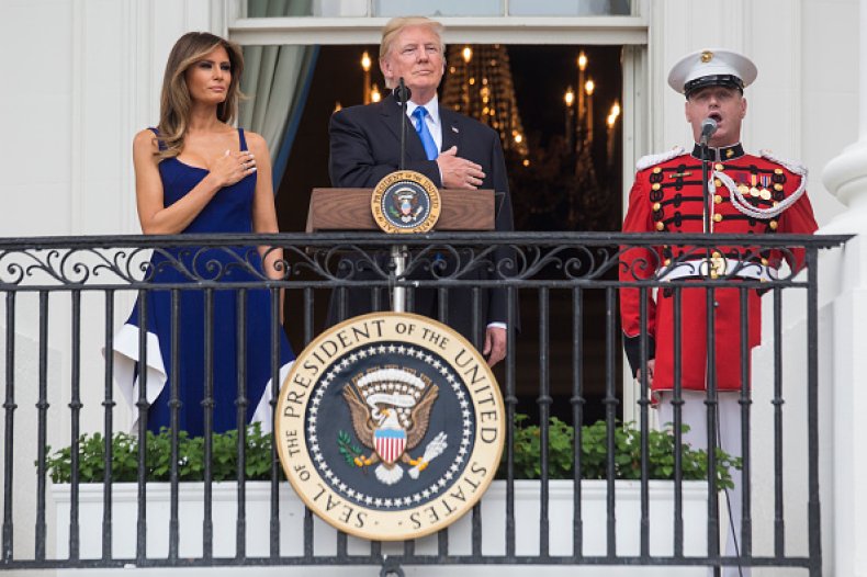 donald trump melania trump independence day