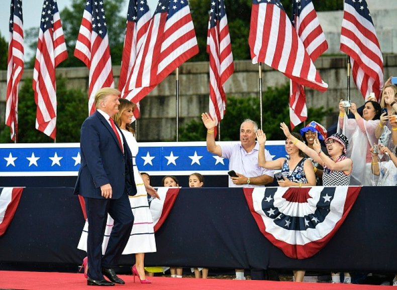President Donald Trump Salute to America