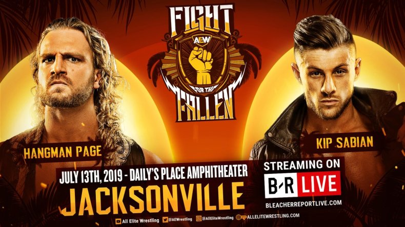 aew fight fallen hangman page kip sabian aew fight fallen hangman page kip sabian