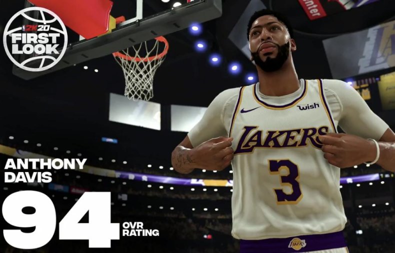 nba 2k20 anthony davis player rating