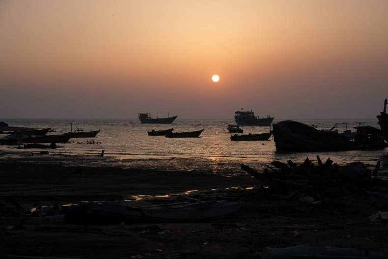 iran qeshm island boats gulf