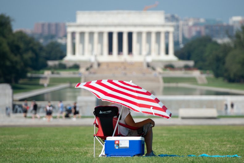 heatwave, hot, weather, Lincoln Memorial, Washington, DC,