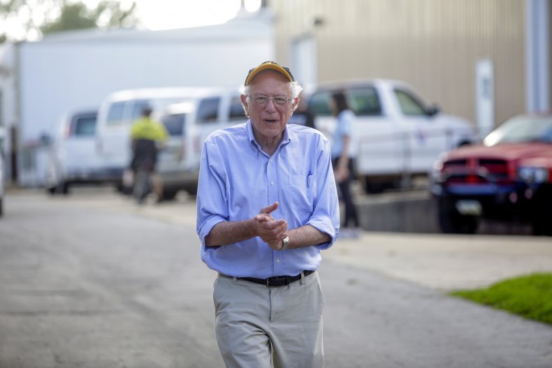 Bernie Sanders On The Campaing Trail In Marshalltown, Iowa
