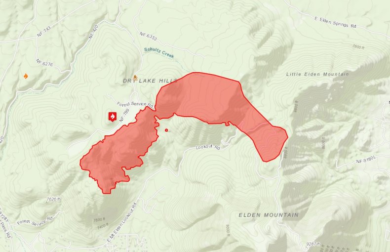 Flagstaff, Coconino County Wildfire Map Mandatory Evacuations As