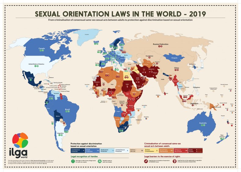 ILGA sexual orientation Laws Map