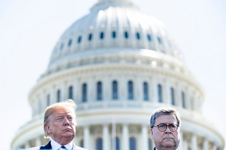 donald trump william barr NPO memorial service