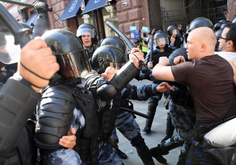 Riot Police at Moscow Protest