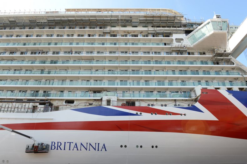 Britannia, clown, fight, P&O, cruise ship