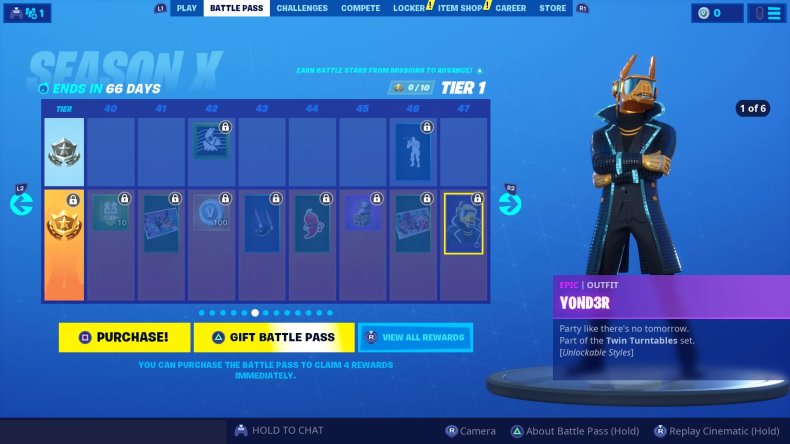 Fortnite Season 10 Battle Pass Skins To Tier 100 Yond3r Ultima Knight Catalyst