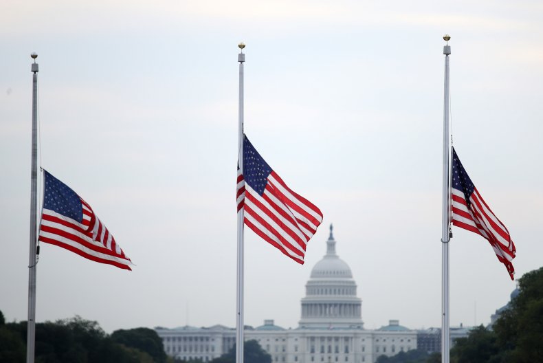 half staff flags Dayton El Paso shoootings
