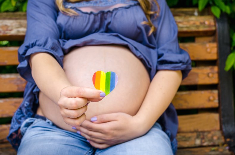 pregnant, rainbow, gay, lgbt, stock, getty