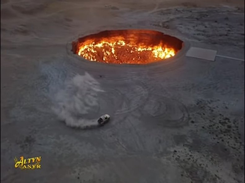 turkmenistan president gates hell donuts