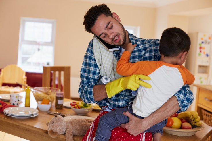 father, baby, dad, chores, man, stock, getty, father, baby, dad, chores, man, stock, getty,