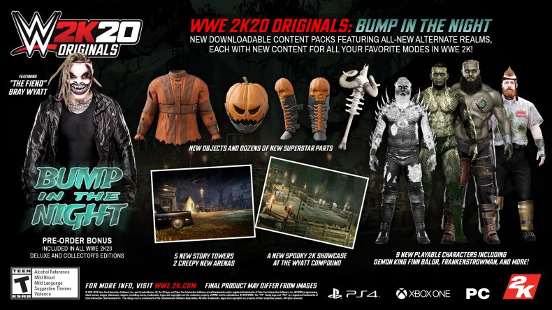 wwe 2k20 bump in the night pack