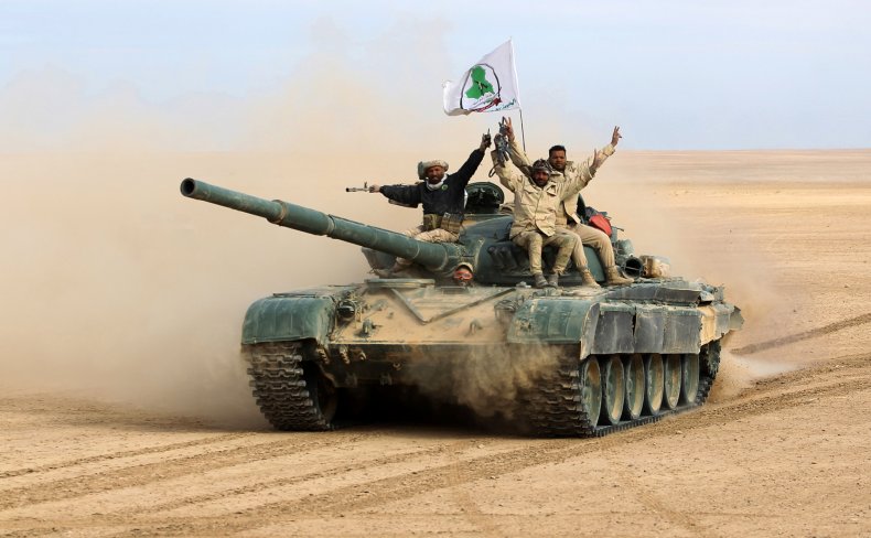 iraq militias isis tank war