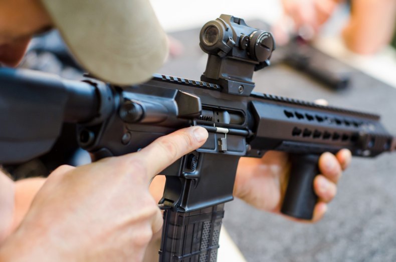 automatic rifle stock photo