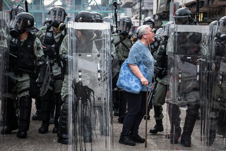 Woman Protester Hong Kong