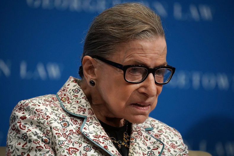 Ruth Bader Ginsburg participates in a lecture September 26, 2018 at Georgetown University