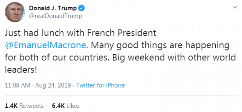Trump Tweet G7