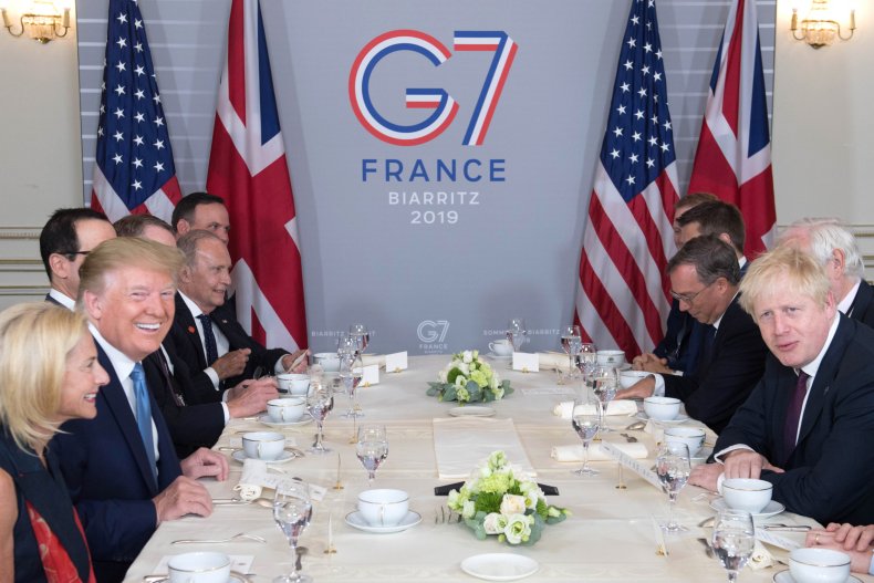 Trump Johnson G7 Breakfast