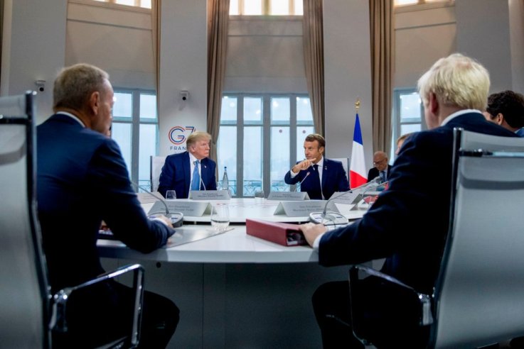 Donald Trump and Macron Donald Trump and Macron