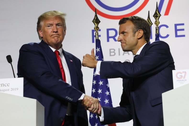 donald trump emmanuel macron us france