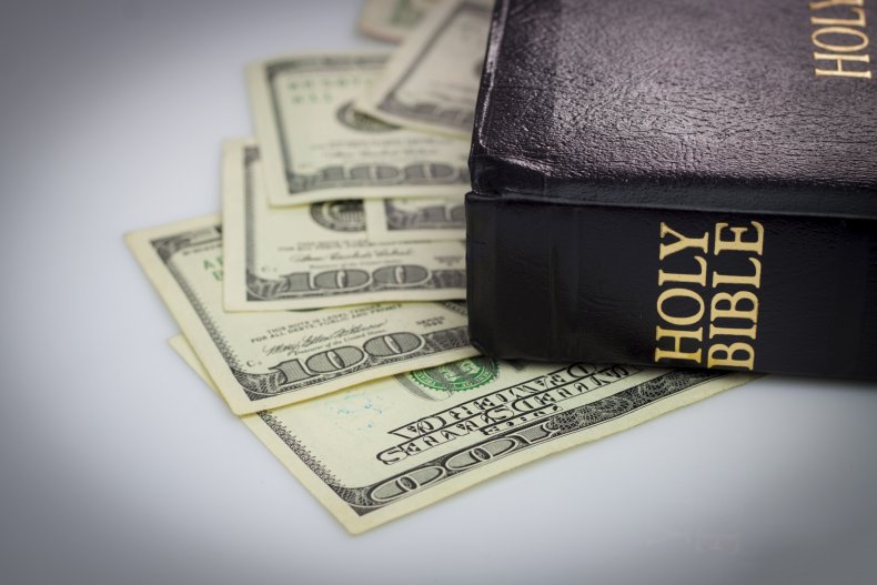 bible money stock photo