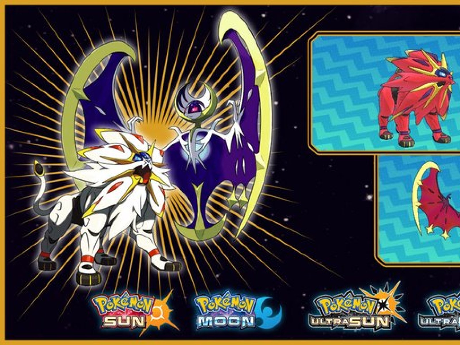 Pokemon Center Sun & Moon Solgaleo & Lunala Deck Box