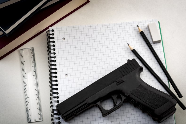 school shooting stock photo
